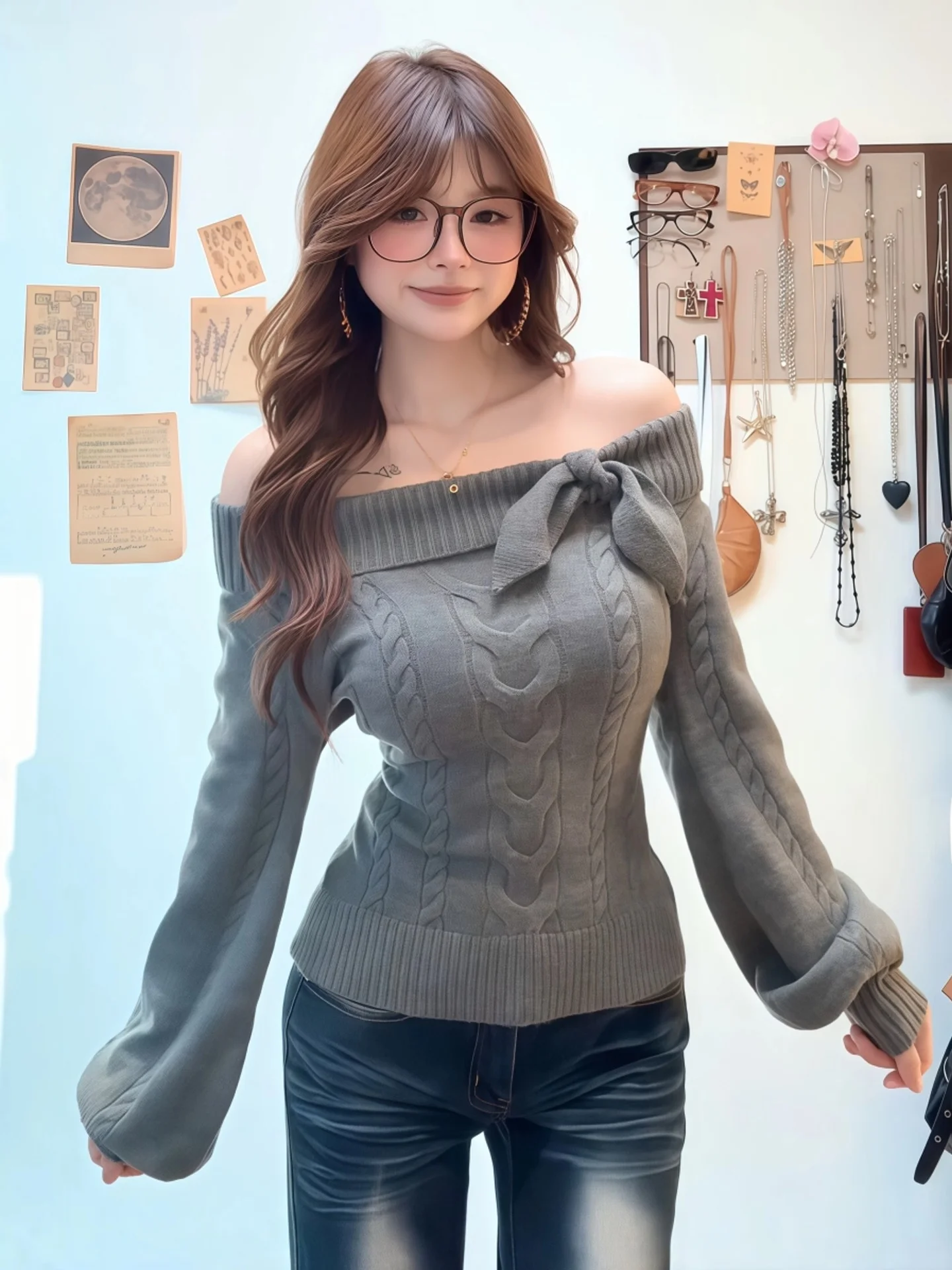 

Soft Twist Knit Sweater Women's Loose Fit Autumn Winter Casual Cotton Long Sve Top Warmth Comfortable Faionable Knittedwear