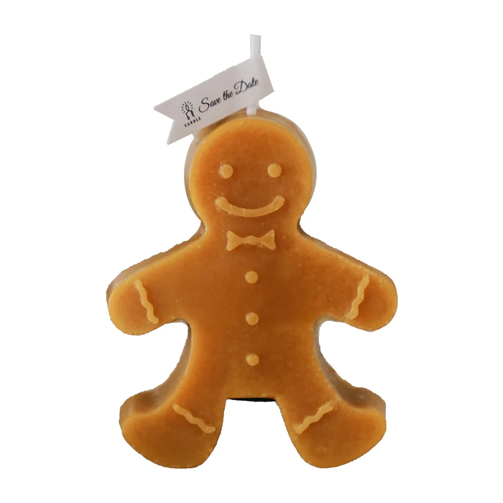 1PC Gingerbread Man Christmas Scented Candle Aromatherapy Creative Festive Atmosphere Decoration Small Ornaments