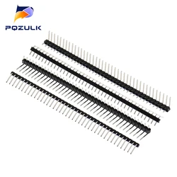 10PCS Pin Header 2.54mm Right Angle Pin Connector Single Row Male 2.54 Breakable Pin Header 40 Pin 1*40Pin