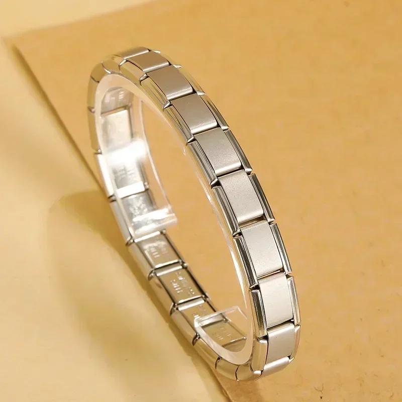 Hapiship 2024 New Top Sell Women Girls Fashions High Quality Matte Charm Links Bracelet Stainless Steel Making DIY Jewelry DJ909 image 4