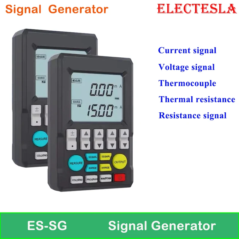 

Signal Generator 4-20mA Adjustable Current Voltage Simulator PT100 Sources Transmitter RTD TC Calibrator Transmitter