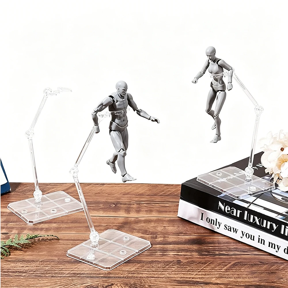 Acrylic Action Figure Stand Clear Assembly Action Figures Display Standing Holder Base Doll Toy Model Support Stands Accessories view 2