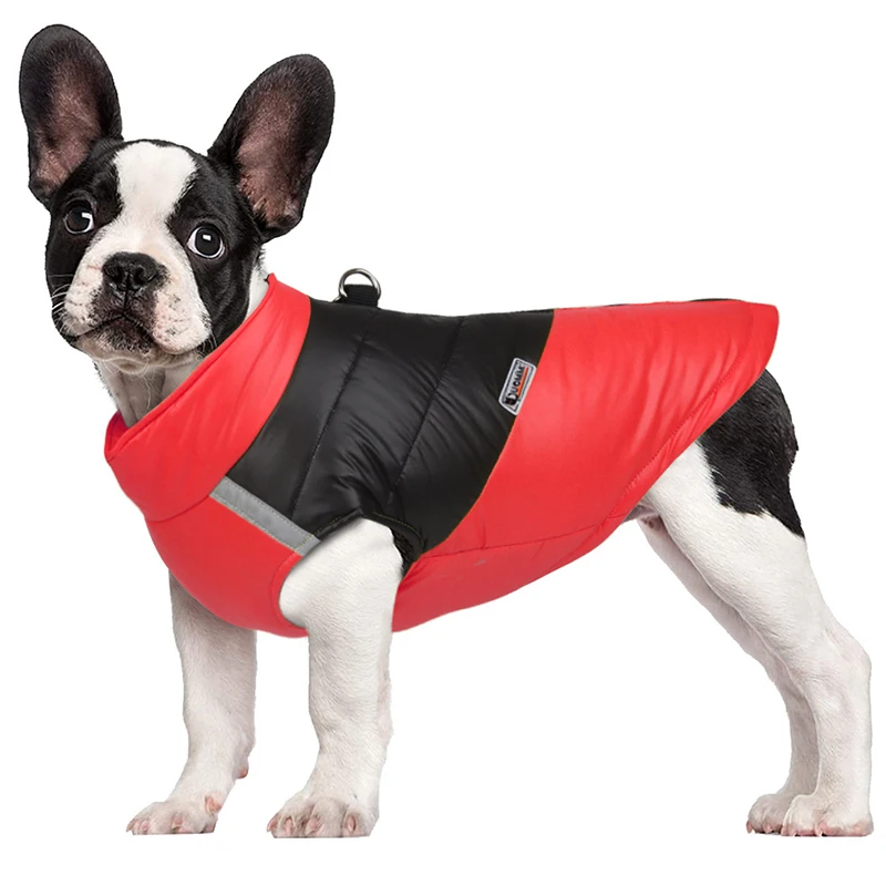 Winter Clothes Pet Fashion Waterproof Warm Vest Cat Puppy Ski Coats Zipper Jackets Costume For Small Medium Big Dogs