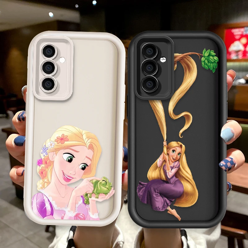 Disney Princess Tangled For Redmi Note 13 12 11 10 9 Pro Plus 5G POCO F3 F4 F5 X3 X4 X5 GT Soft Eye Ladder Phone Case