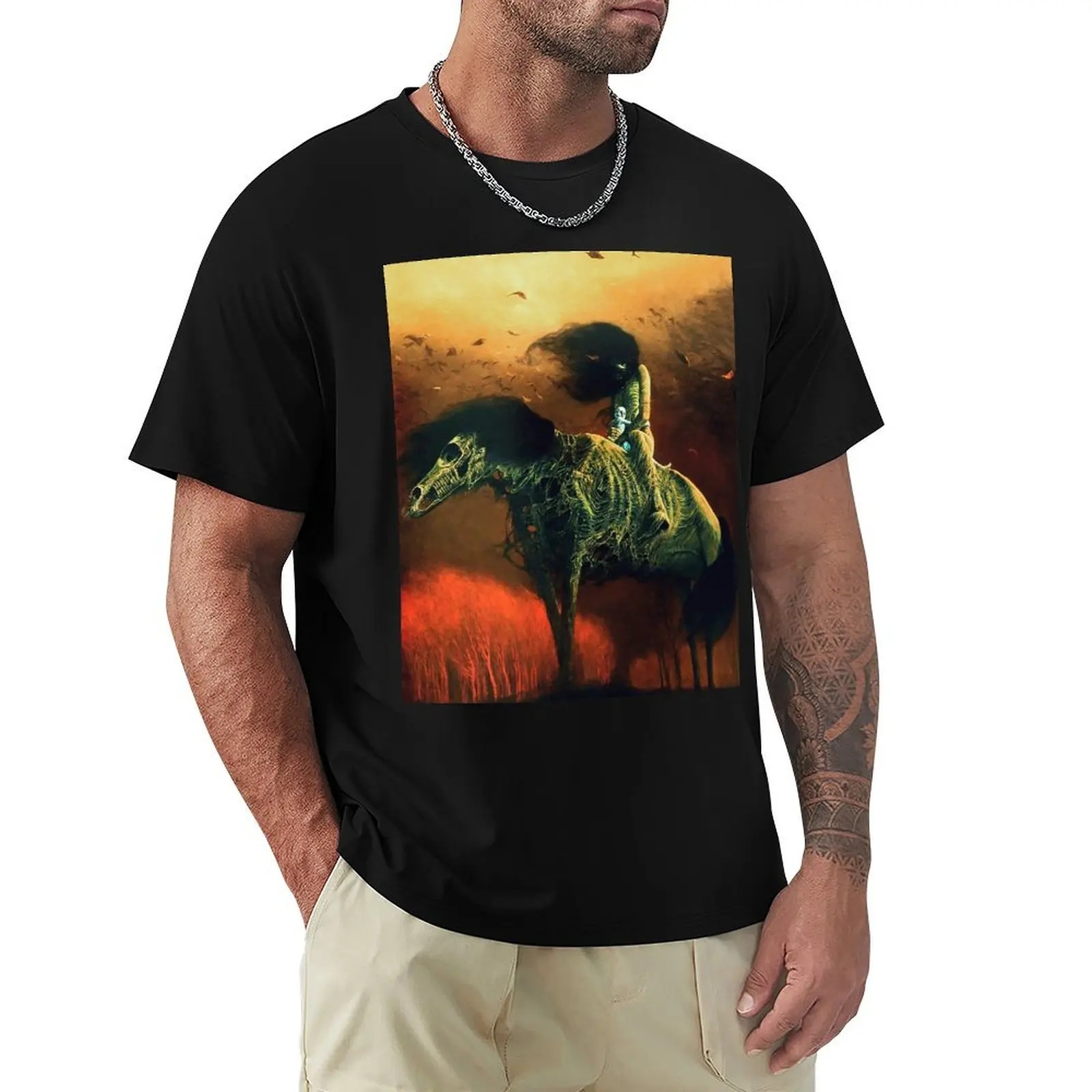 Untitled (Horsemen) by Zdzislaw Beksinski T-Shirt Breathable Travel T-Shirt