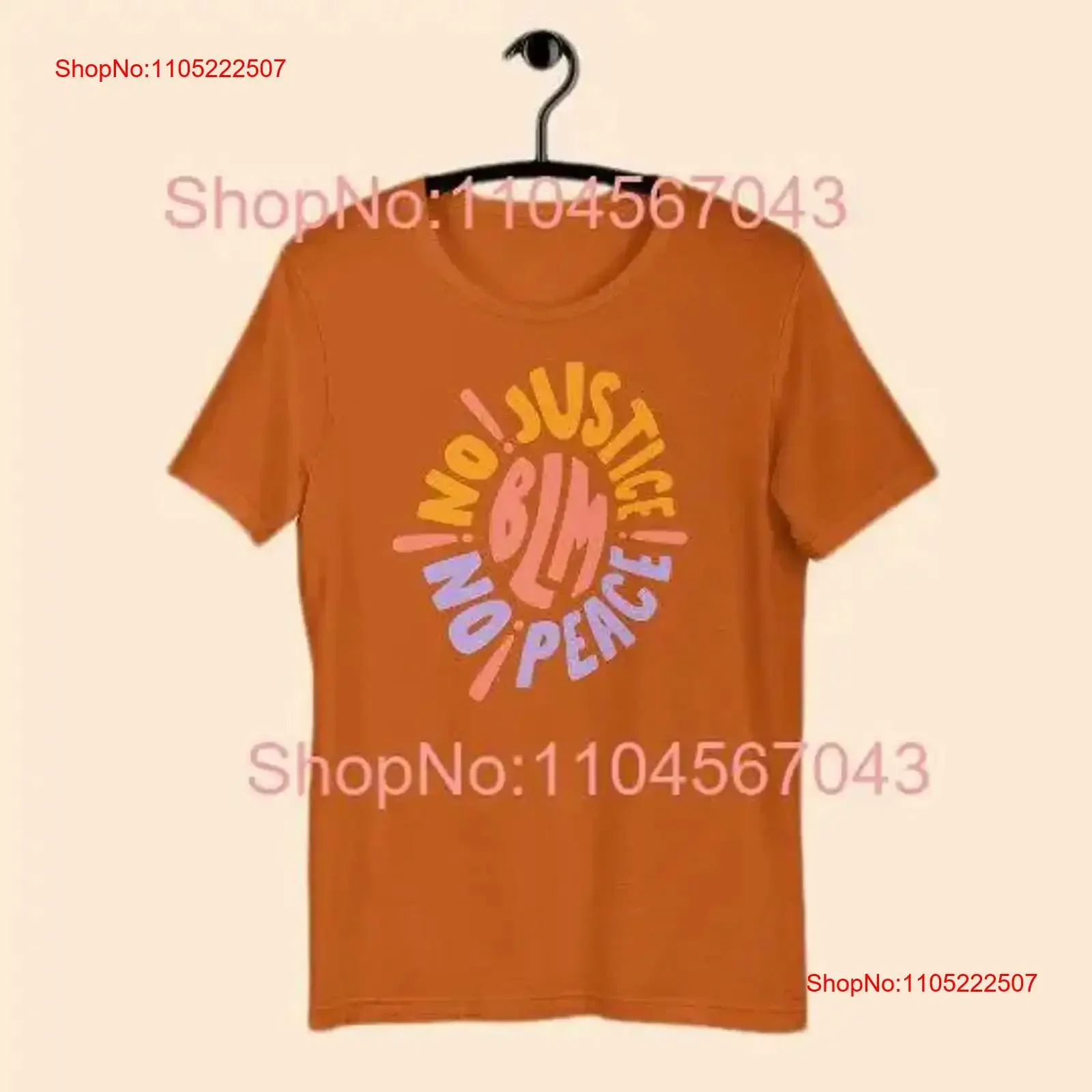 No Justice Peace T Shirt Black Lives Matter 100 of Profits Donated vintage Washed Breathable Comfortable Slightly fashion