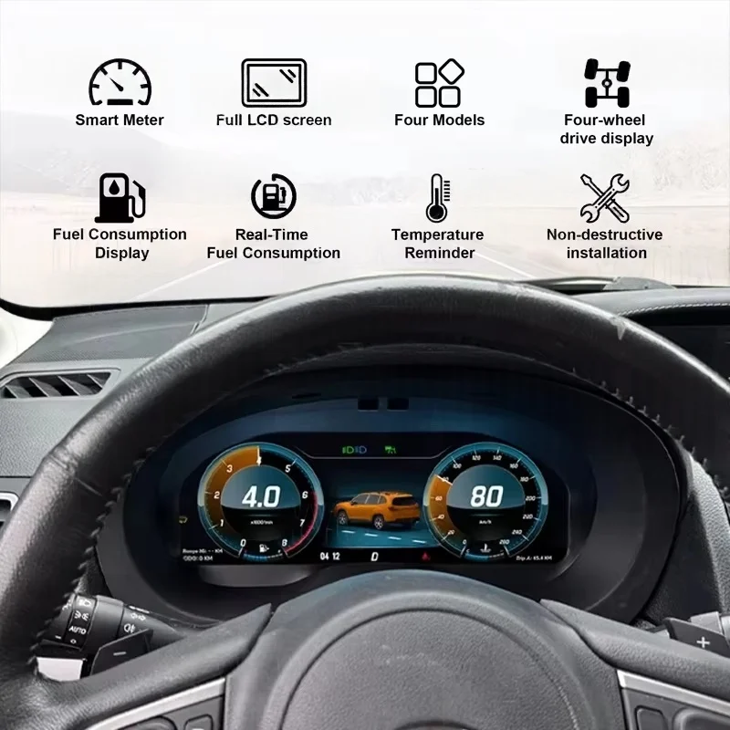 

LCD Speedometer Car Dashboard For Subaru Forester 2013-2018 Digital Cluster Virtual Cockpit Instrument Display GPS Navigation