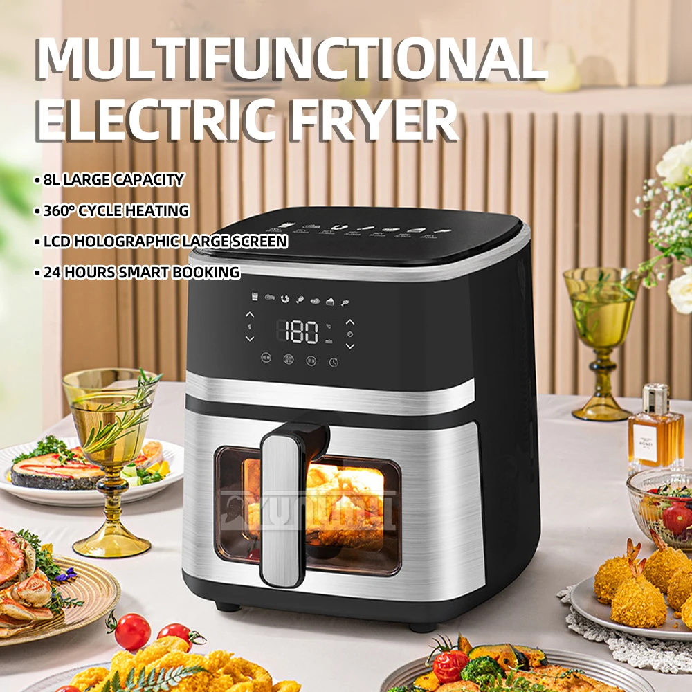 Household Visible Air Fryers Intelligent Electric Fritadeira Sem Oleo Frytkownica Olejowa