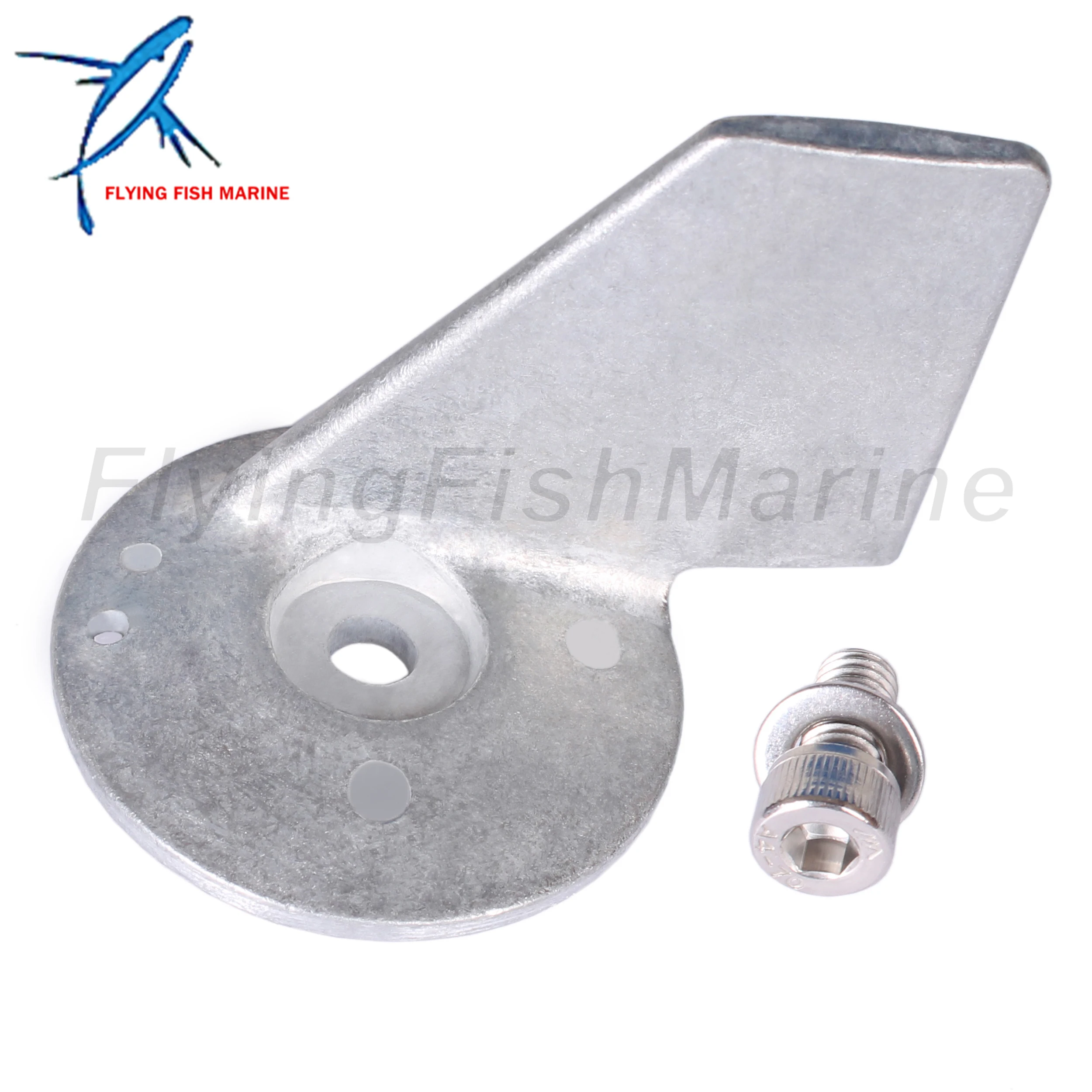 Boat Engine 55125-95500 Trim Tab Anode with Bolt 09117-08037 for Suzuki 40HP-85HP, 5031536 5031215 for Evinrude Johnson BRP OMC