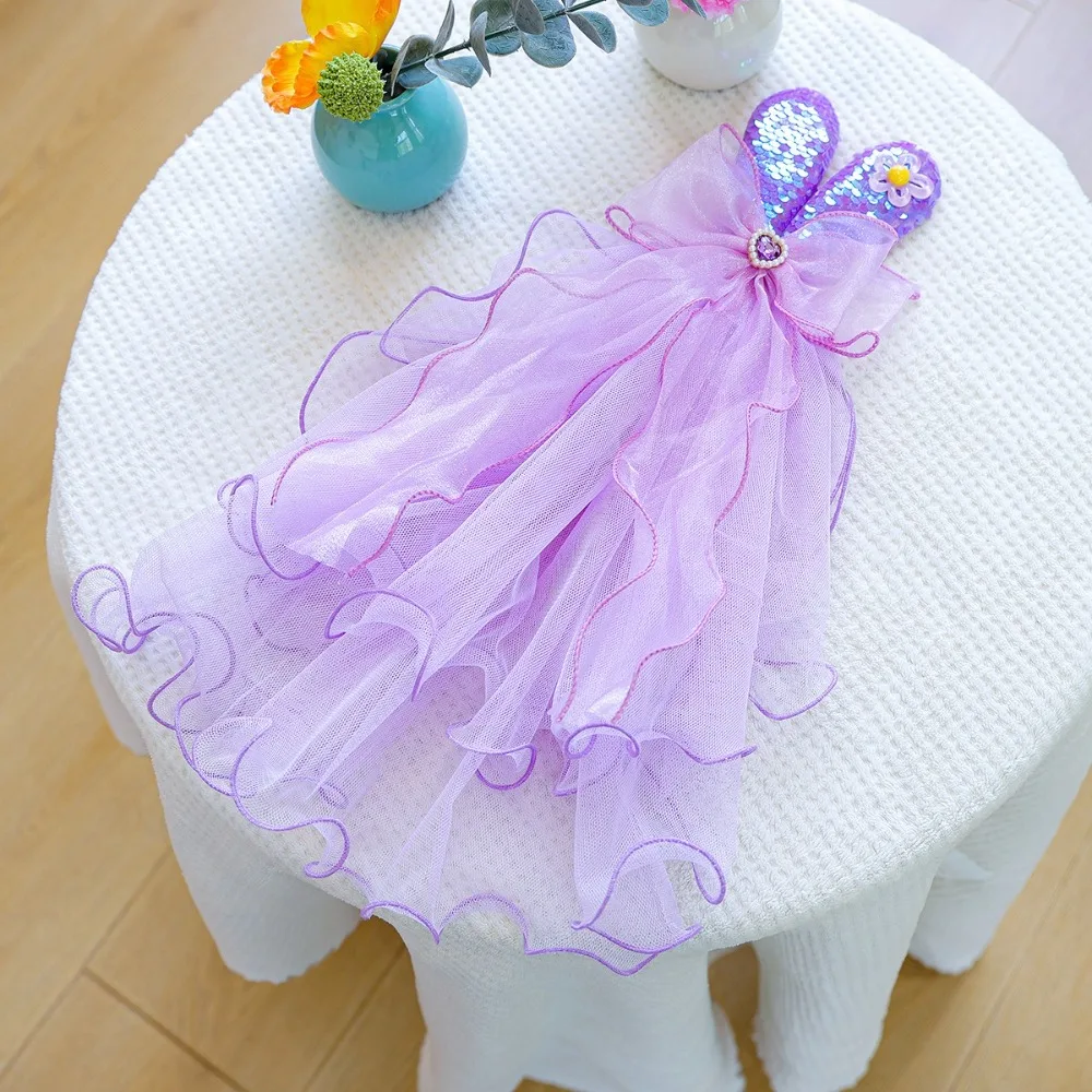 

Stylish Romantic Rabbit Puppy Veil Breathable Beautiful Pet Headdress Luxury Dog Wedding Dress Wedding Ceremony Party