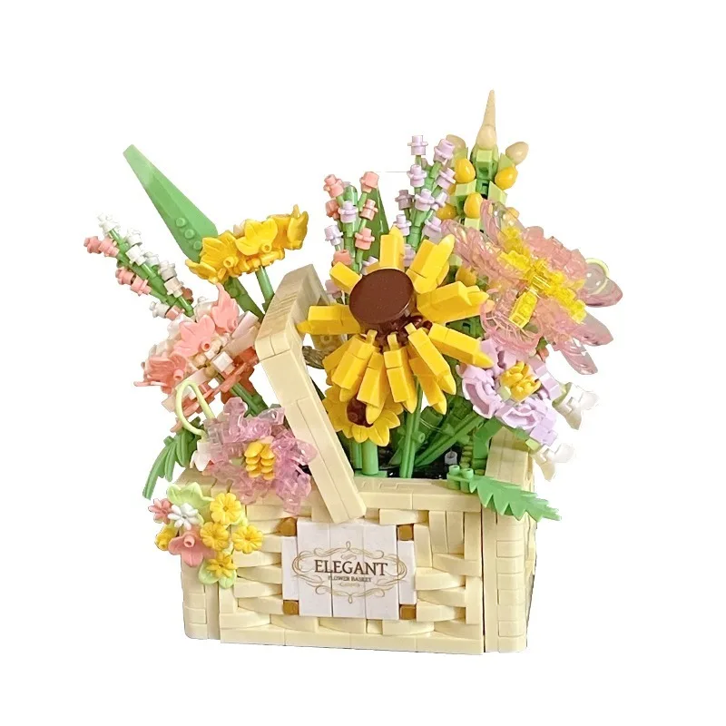 Heart Of Sunshine Handheld Flower Basket Style + Light-Up Building Blocks