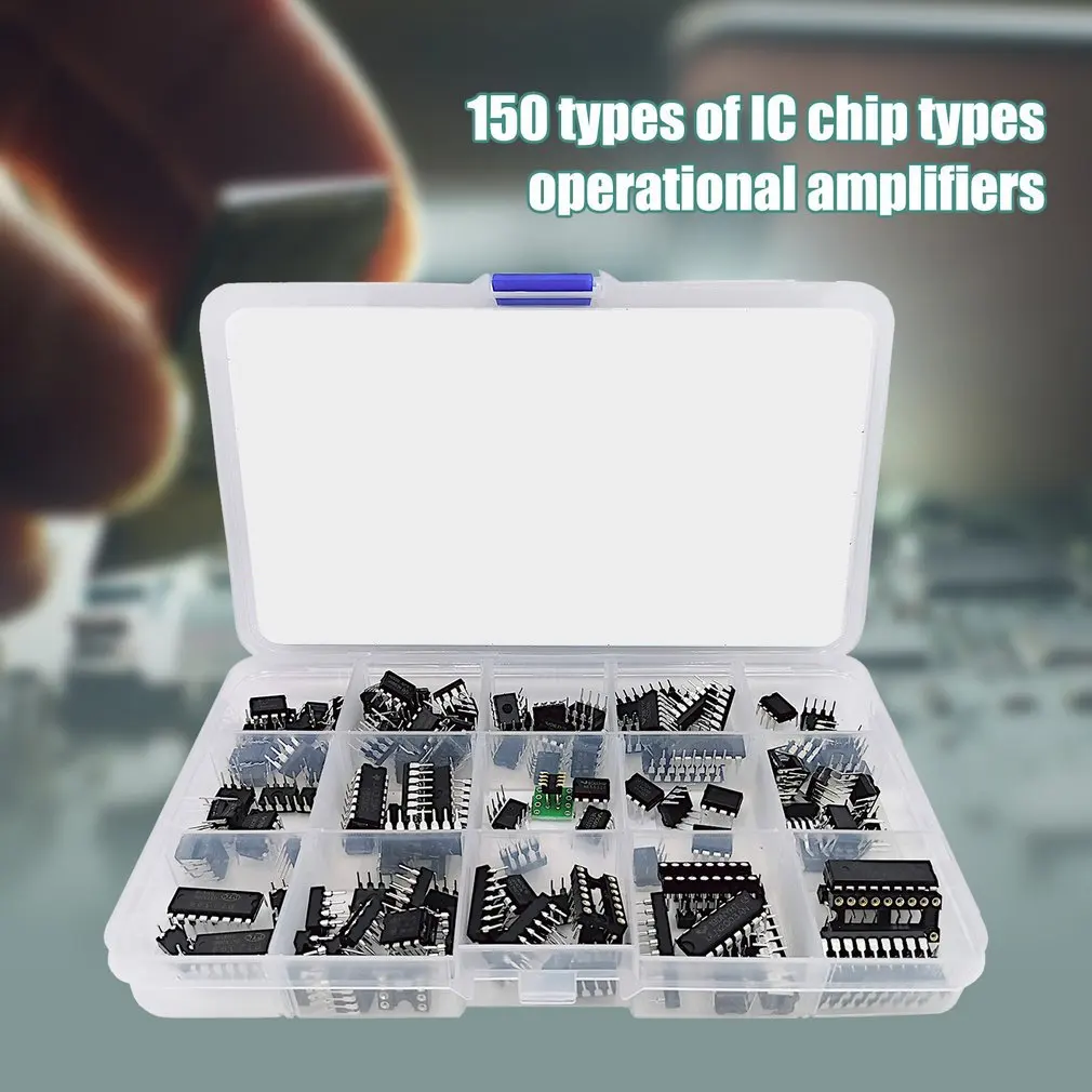 150 Pcs Opamp Oscillator Timer Optocoupler IC Pwm IC Chip Assortment Operational Amplifier PC817 NE555 LM358 LM324 JRC4558