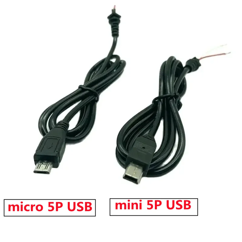 

1Pcs Adapter Output Power Cord USB2.0 micro USB/mini 5P Male Plug with 95cm Cable