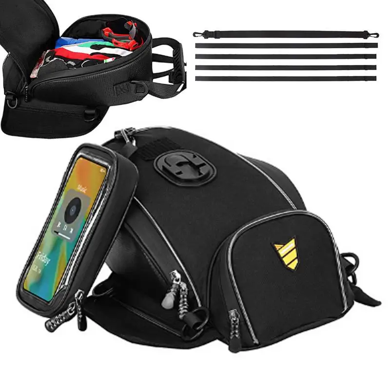 Motorcycle Tank Bag Universal Bike Grocery Bag Long Drive Bottle Item Holder Mobile GPS Map Container Vehicle Accessories