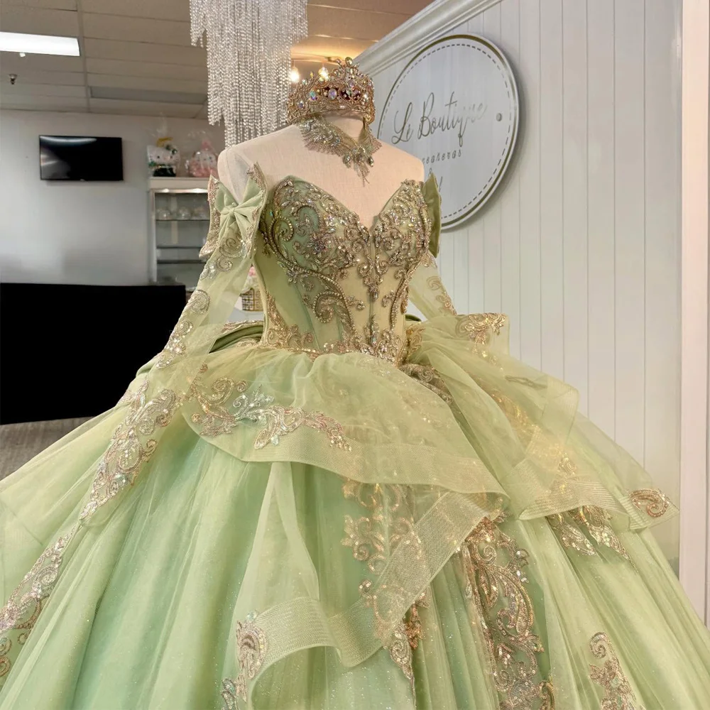 Green Quinceanera D…