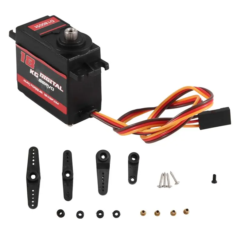 MACH-18KG RC Digital Servo Motor 180° Metal Gear Servo High Speed High Torque Servo For Smart Car Robot Boat RC Helicopter
