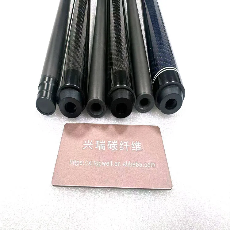 

Hot Selling Custom Logo Carbon Fiber Pool Cue Stick 12.5mm Tip Billiard Carbon Fiber Cue