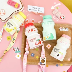 480ml Plastic Lovely Yogurt Water Bottle Travel Drinking Avocado Yakult Shape Kawaii Milk Bottle Children / Girls / Adults