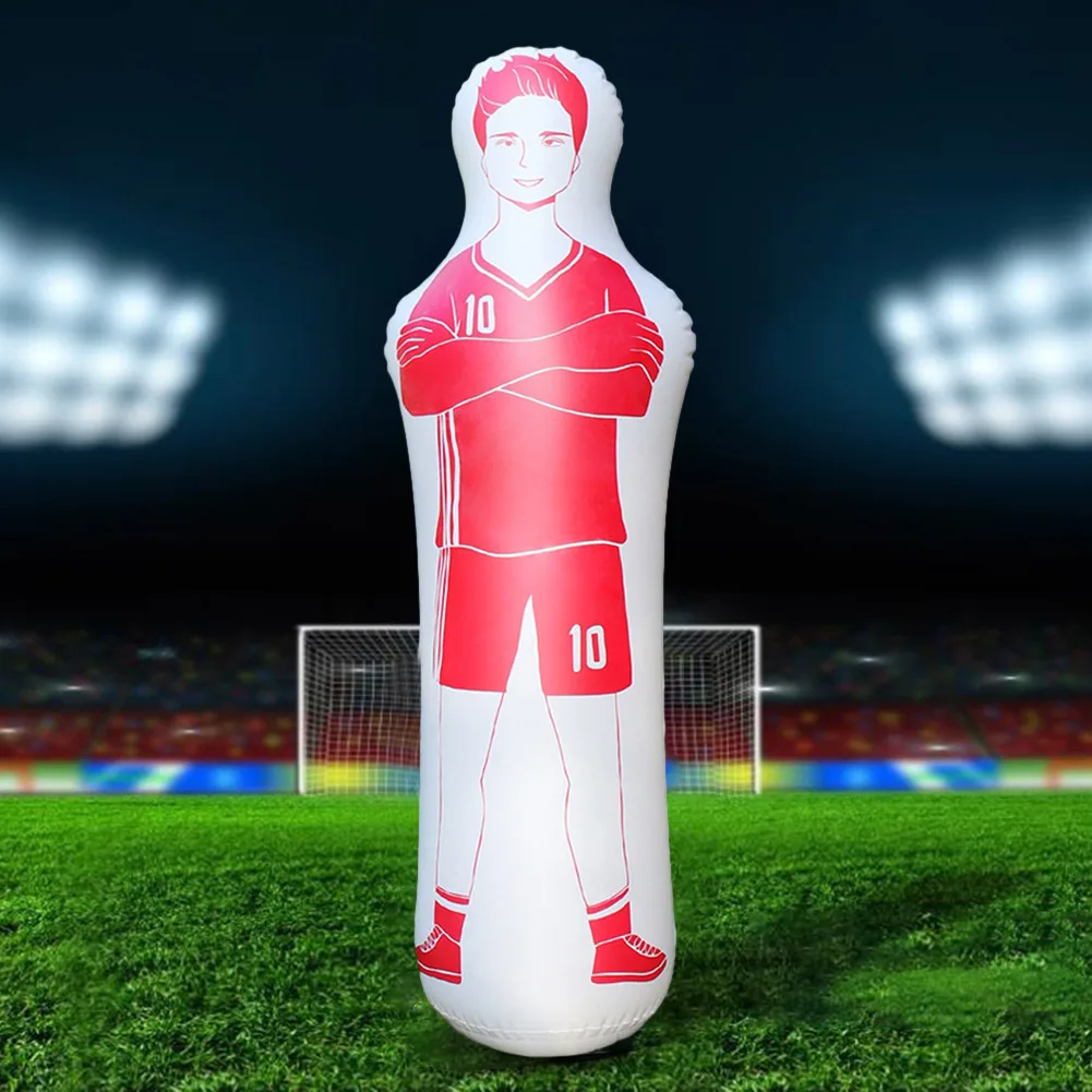 

Inflatable Soccer Dummy Goalkeeper Standing Boxing Bag Soccer Dummy Defender Training Mannequin for Children Adults