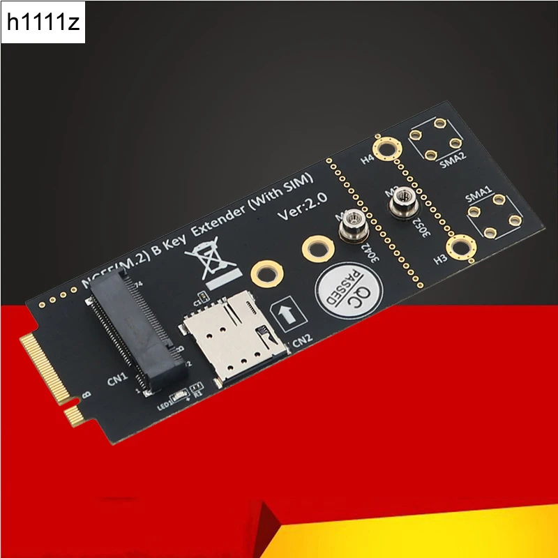 NEW NGFF M.2 B Key Extender Adapter Card Riser NANO SIM Slot M2 B-Key to B-Key Support 3042 3052 3G/4G/5G M2 Wifi Network Module