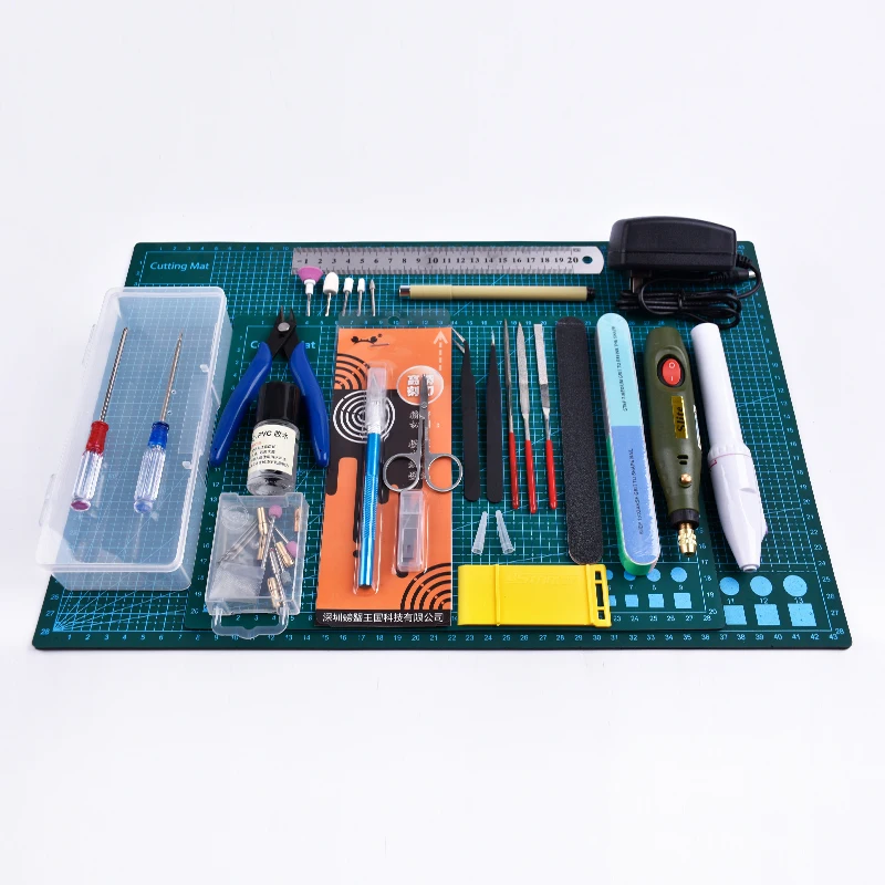 Kit de ferramentas de modelagem diy, conjunto profissional de construção de hobby para robô de carro gundam, ferramentas artesanais de precisão