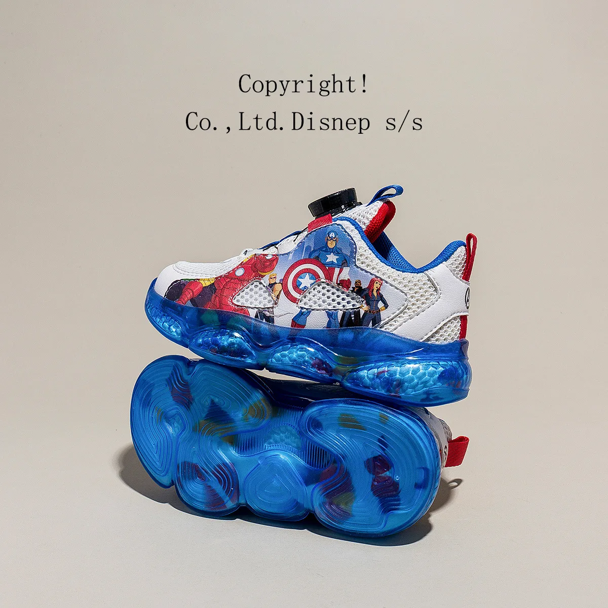 Disney 2024 Lente/Zomer Kinderschoenen Jongens Sportschoenen Ademend Captain America Casual Schoenen Mode Kinderschoenen