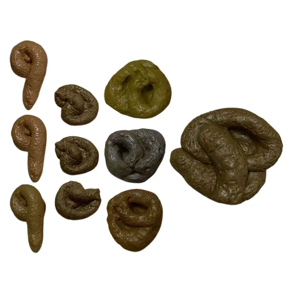 10 pcs Halloween Party Christmas New Year April Fools Prank Toys Fake Poop Joke Trick Gag Supplies Day Realistic Novelty Fun