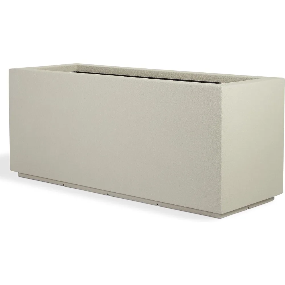 Tall Modern Outdoor/Indoor Rectangular Trough Planter, 46