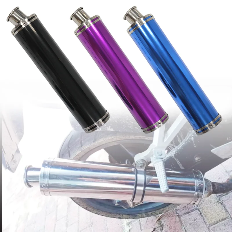 

Модифицированная выхлопная труба мотоцикла с большим объемом, круглая прямая выхлопная труба для YBR125 EN125 gy6-125 gy6-150 gy6-50 cg150 cg125