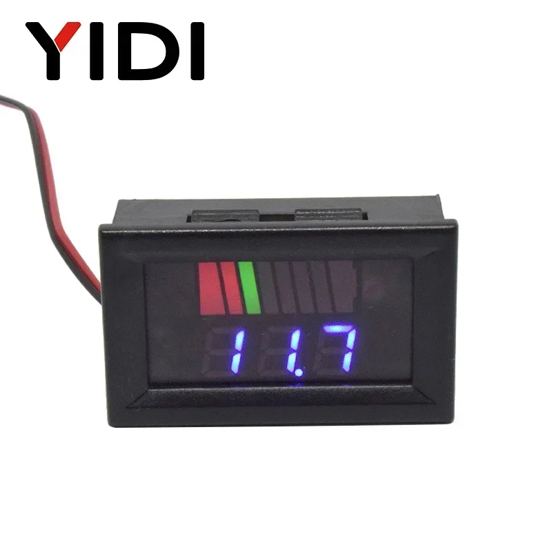 0.56\'\' LCD Digital Voltmeter 12V 24V 72V 84V Battery Capacity Indicator Lead Acid Power Car Motorcycle Voltage Tester Detector