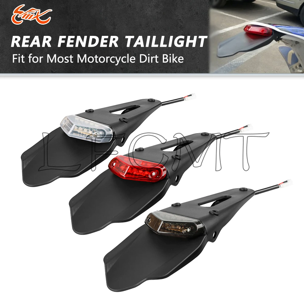

Universal Motorcycle LED Taillight Fit for Suzuki Husqvarna Kawasaki KLX110/125/140 Dirt Bike Rear Fender Tail Light Brake Lamp