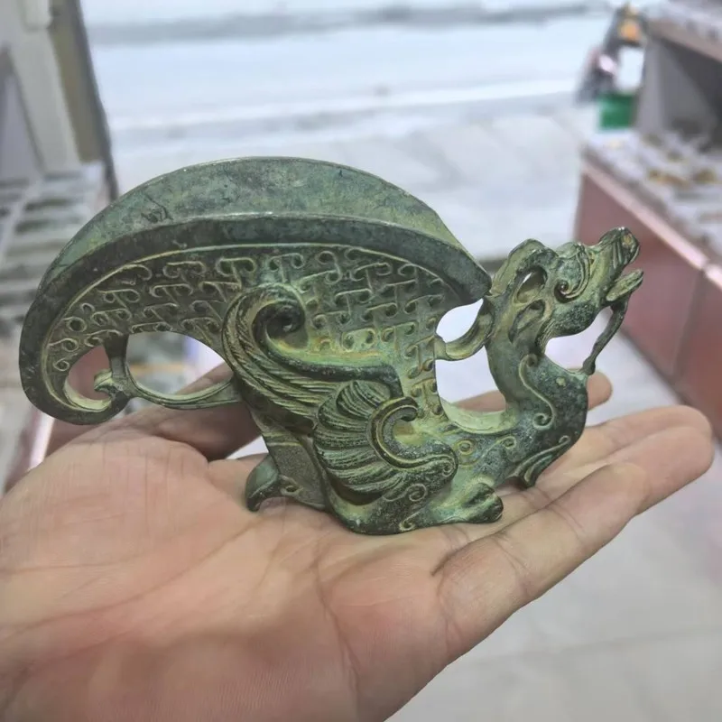 bottle faucet Pixiu copper ornament, wine utensils, home decoration, rural vintage items, art craft collection