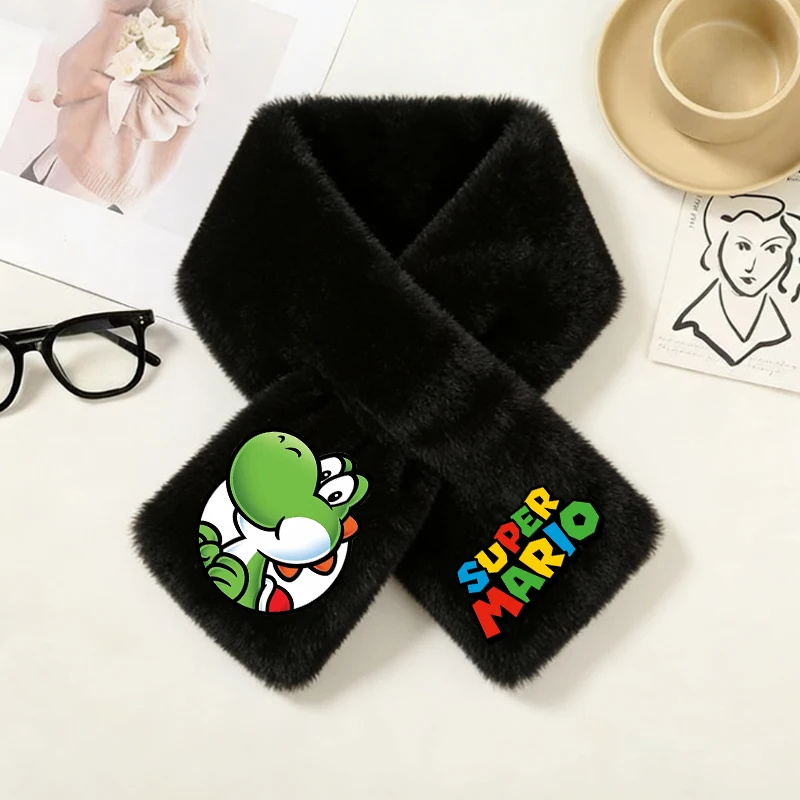 سوبر ماريو الكبار الطفل الأوشحة الإبداعية الكرتون أنيمي طفل وشاح الشتاء موضة الدافئة الرجال النساء منديل لطيف الخمار الهدايا