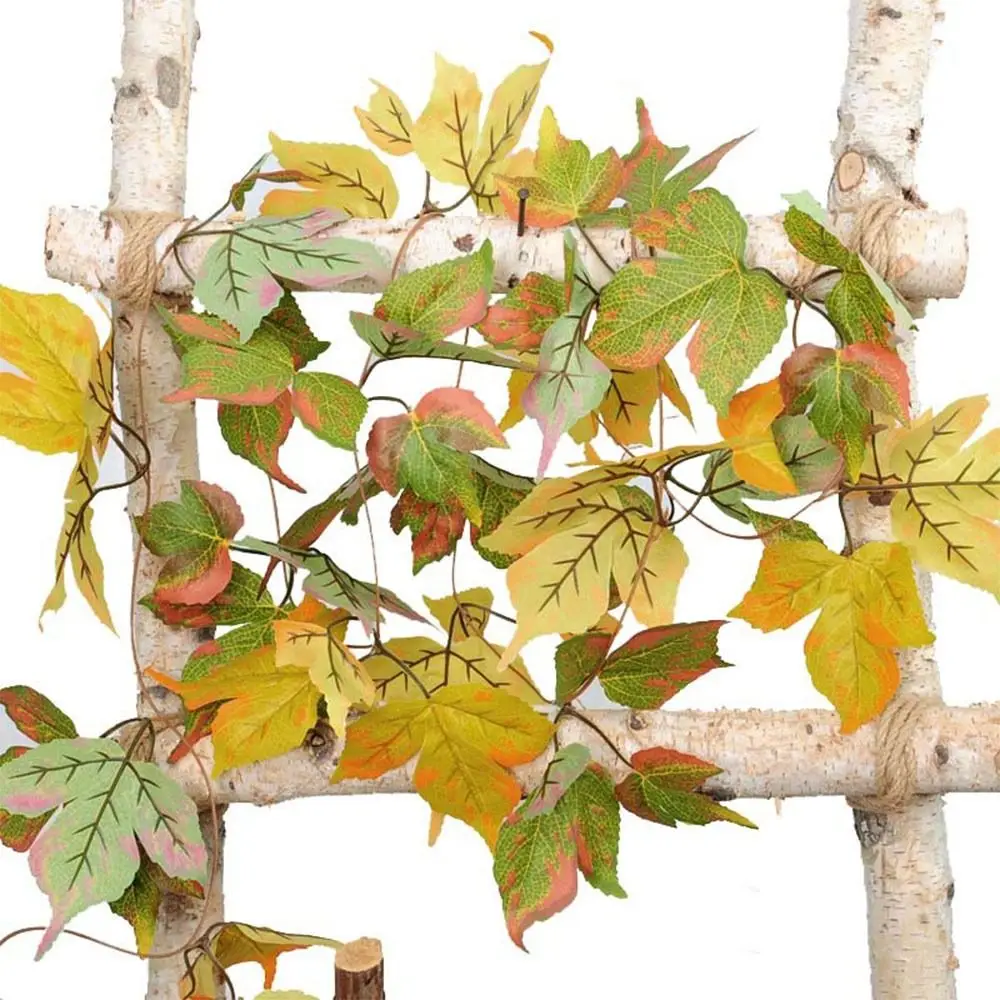 シルクのカエデの葉の花輪,壁の装飾,植物のつるのような,花輪の贈り物,お祭りの記念品,装飾