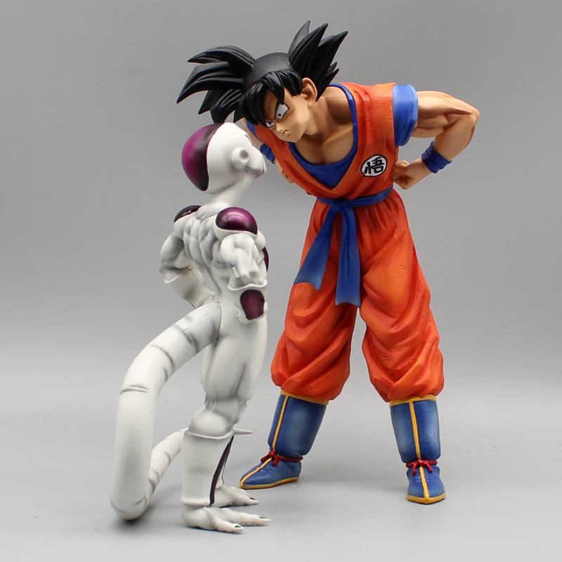 

23cm Dragon Ball Fc Goku Frieza Eye To Eye Stare At Each Other Akimbo Model Anime Figures Ornament Peripheral Toys Holiday Gifts