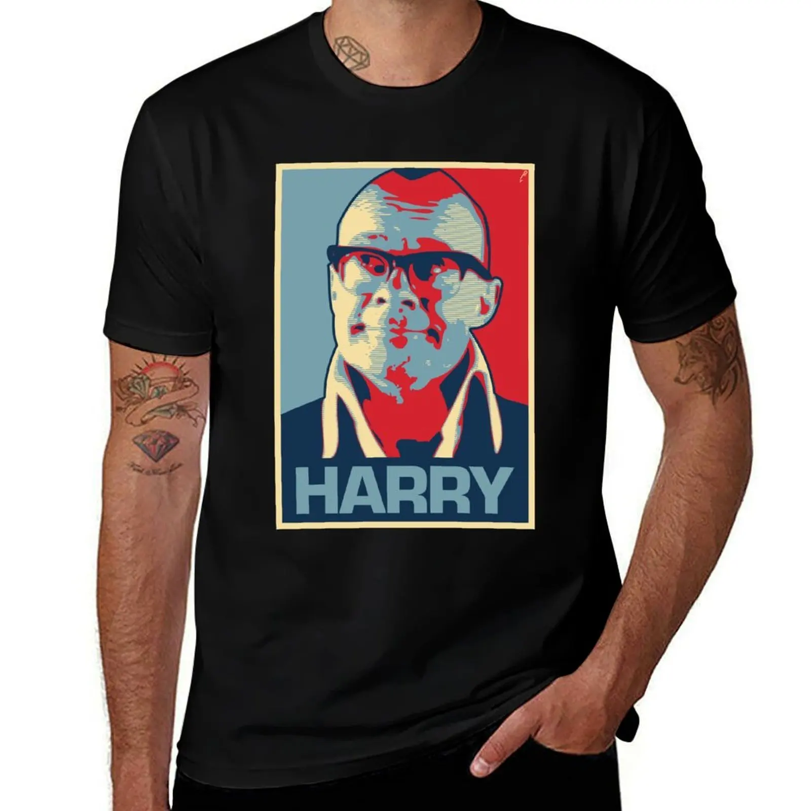 

Футболка Harry, рубашка на заказ, кавайная одежда, одежда больших размеров, мужская дизайнерская футболка