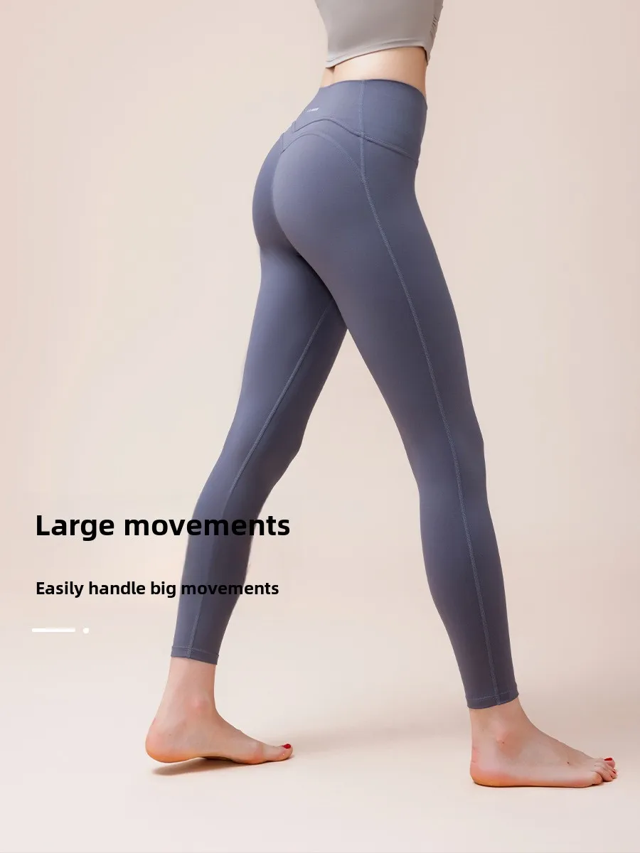 

2025 New Double-sided Brushed Seamless Nude Feel High Waist Nylon Fitness Yoga Pants Outdoor Running Exercise Yoga