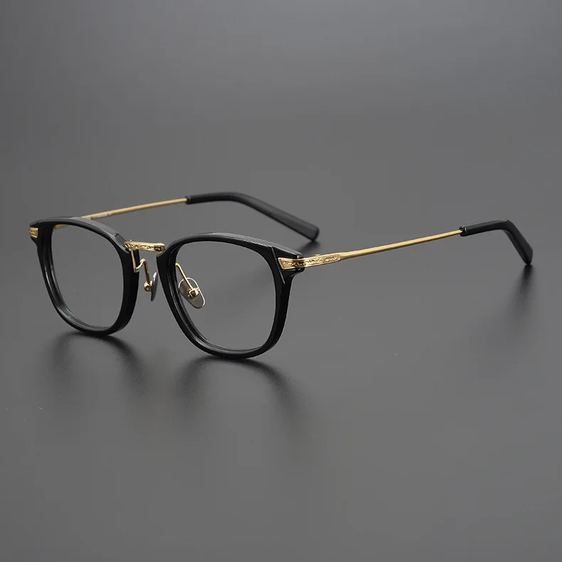 

PENG Fashion Luxury Acetate Glasses Retro Round Pure Titanium Optical Prescription Eyeglasses Frames For Men and Women