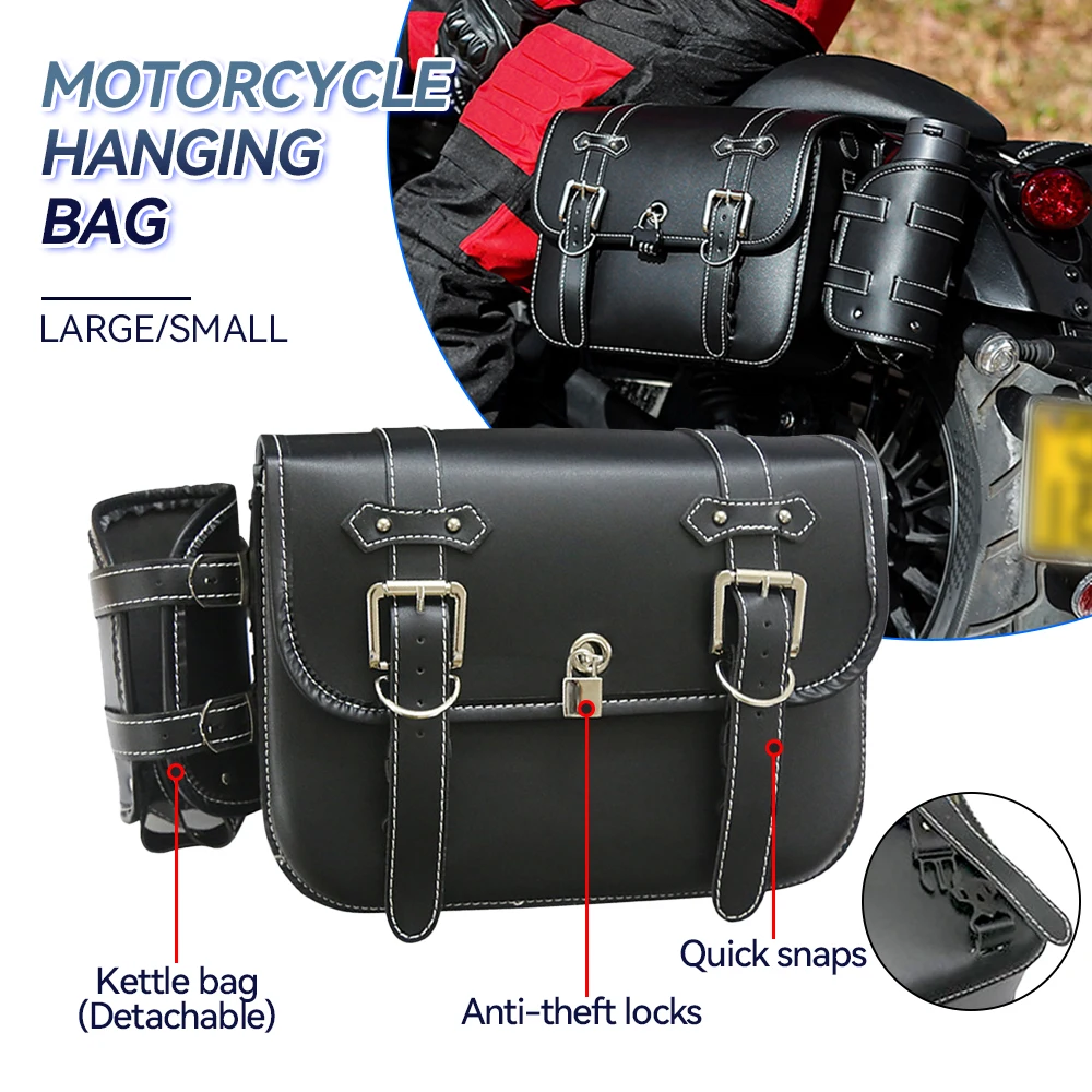 

Motorcycle Waterproof Suitcase Saddlebags Back Seat Bagfor Harley Sportster XL 883 1200 Honda/Yamaha/Suzuki