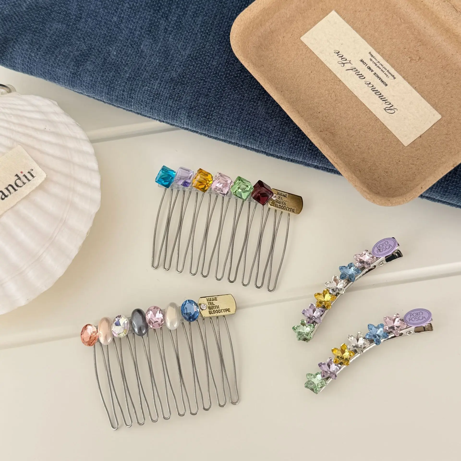 

Korean Dopamine Crystal Hair Comb for Back Bun Invisible Bangs Clip Non Slip Updo Tool Women Daily Wear Premium Hair Clips