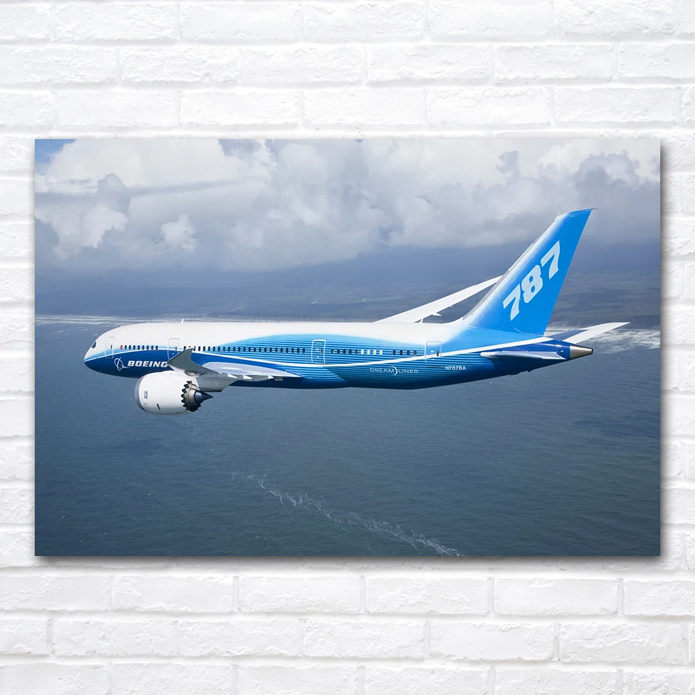 Wall Art Canvas Painting B-787 Dreamliner Poster Living Room Bedroom Decoration Pop Prints Home Picture For Club Bar Mural