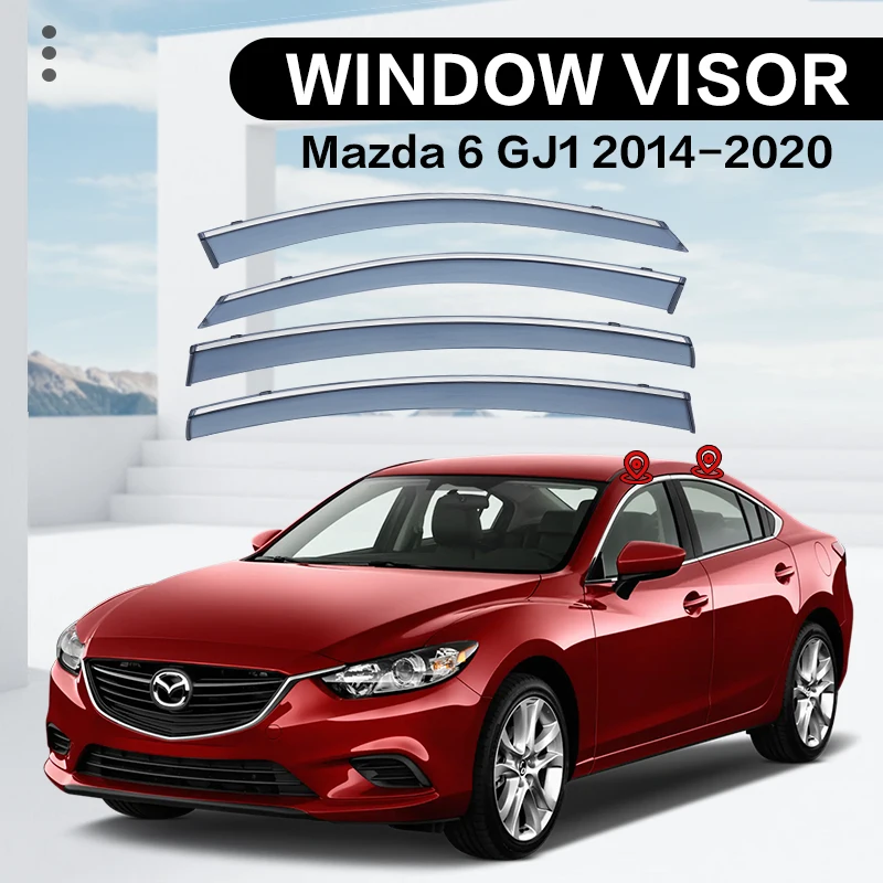 

Оконный козырек для Mazda 6 GG1 GH1 GJ1 2006-Today, автомобильный дверной козырек, защитные стекла