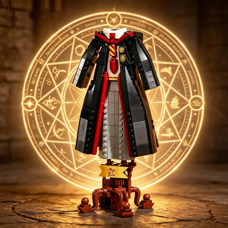 

2026 Magic Academy Style Robe Building Blocks Ornament Creative Desktop Assembly Model Adult Enthusiast Collection Ornament