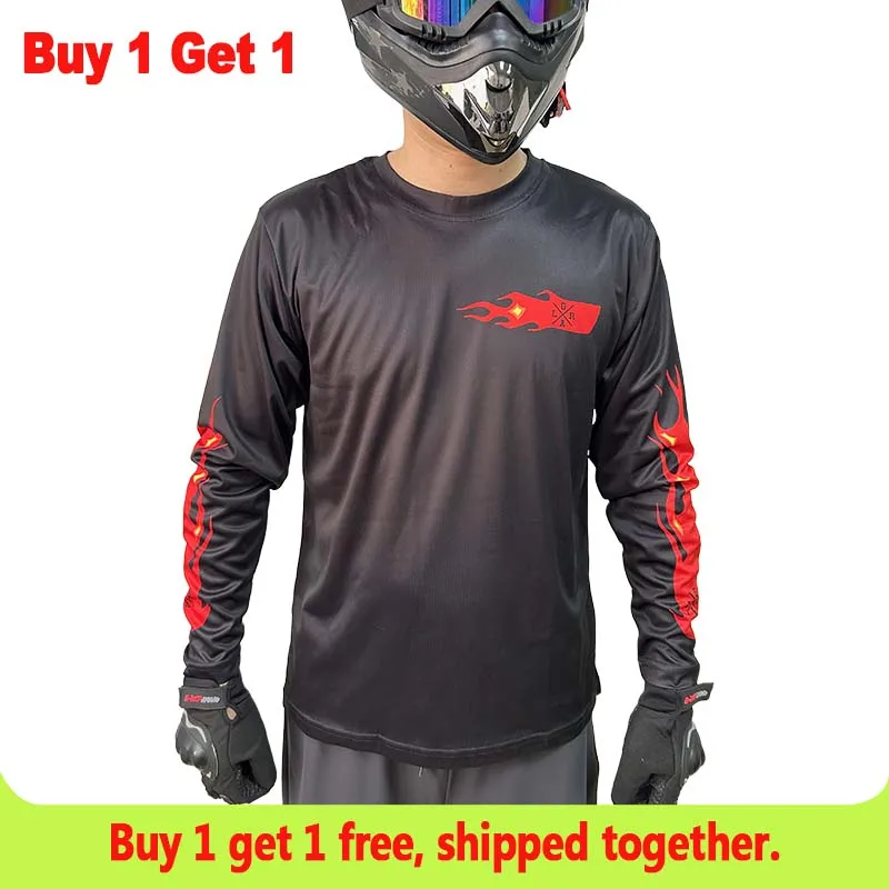 Men's Loose Rider Mountain Bike Jersey Motocross Enduro Outdoor Cycling Top Buy One Get One