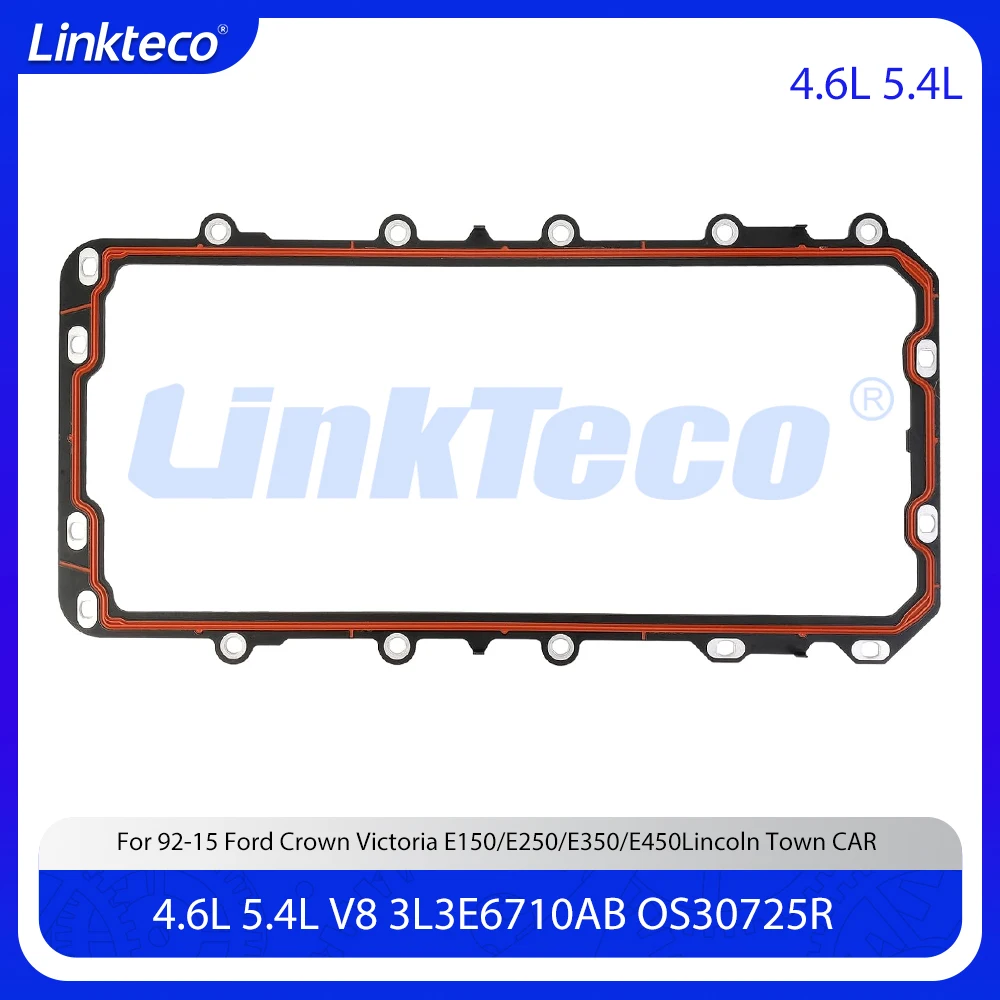 Junta da cárter de óleo do motor, ajuste 4.6 5.4 l v8 para 92-15 ford crown victoria e150 f150 mustang lincoln town car continental 4.6l 5.4l