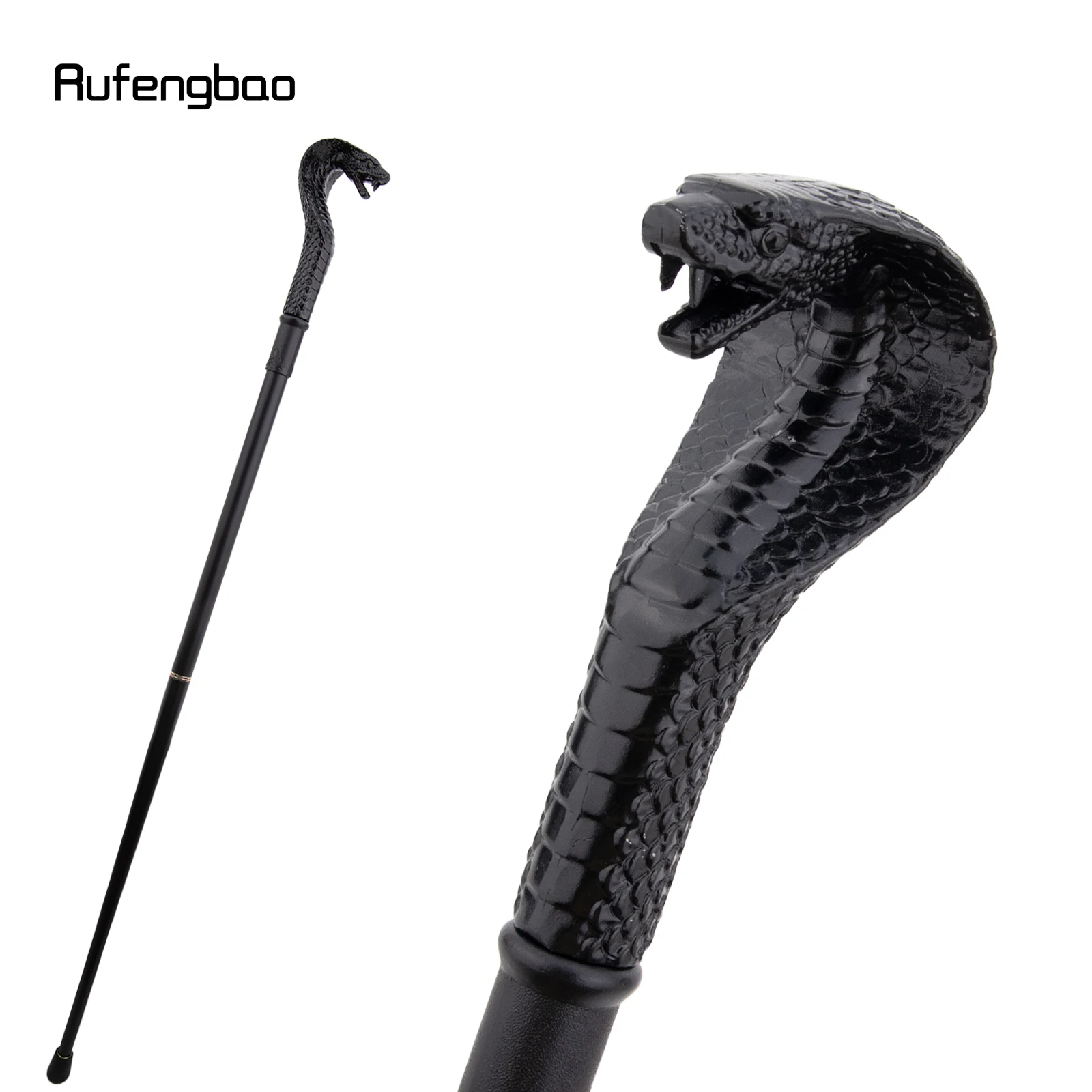 Preto de luxo cobra lidar com moda bengala para festa decorativa bengala elegante botão crosier bengala 94cm