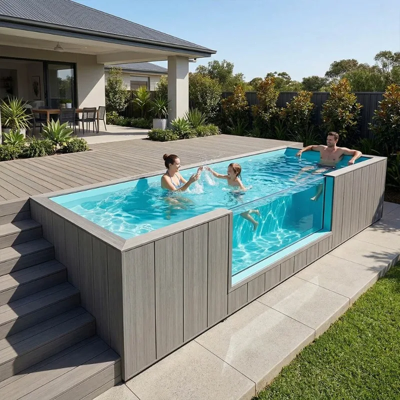 Leak-proof above ground pool utility container pool outdoor family pool