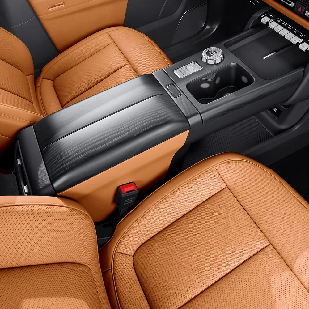 For Chery iCAR V27 2026 Original Wood Grain Central Control Panel ABS Material Automotive Supplies Handrail Box Protective Cover
