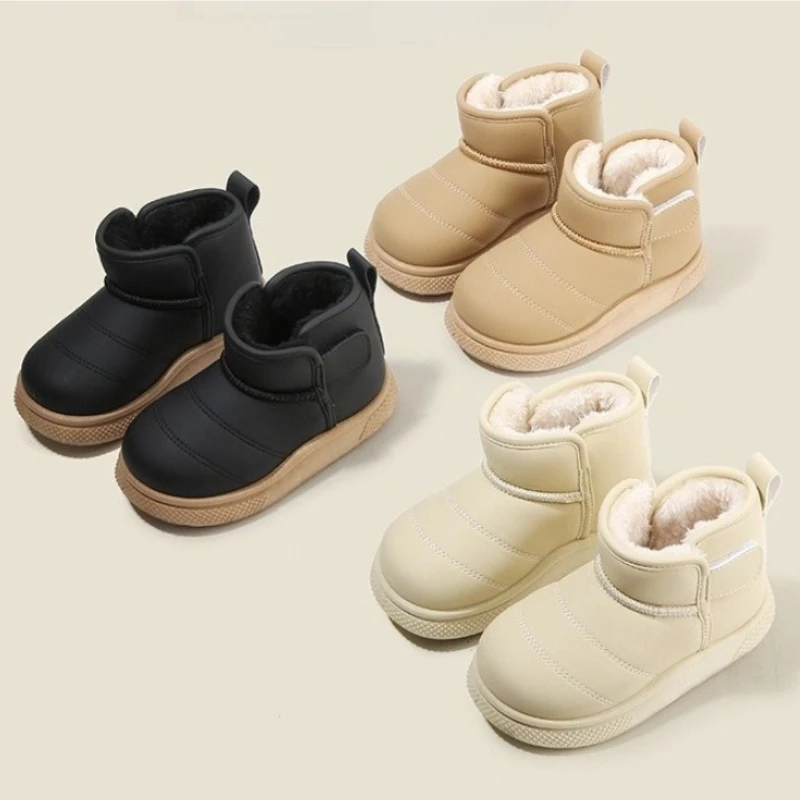Autumn Winter Baby Boys Girls Snow Boots Children Outdoor Plush Shoes Anti-Slippery Infant Casual Shoes Waterproof Kids Boots