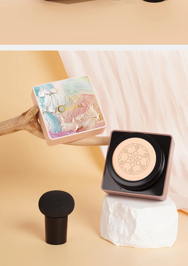 O'CHEAL Mushroom Cushion CC Cream Gesichts-Make-up Luftige Abdeckung Langanhaltend Feuchtigkeitsspendend Wasserfest Ölkontrolle Concealer BB Cream – Detail 17